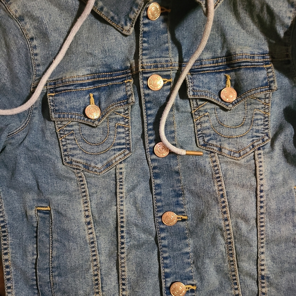 TRUE RELIGION HOODED DENIUM JACKET - Picture 5 of 11